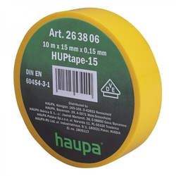 263806 Páska izolační PVC 15 mm x 10 m, žlutá, Haupa