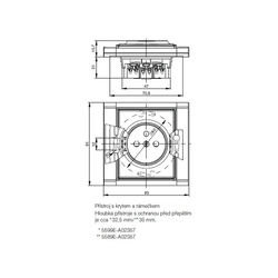 5589E-A02357 36 Zásuvka jednonásobná s clonkami, s přepěťovou ochranou, bezšroub., akust. sig., ocelová, ABB Time